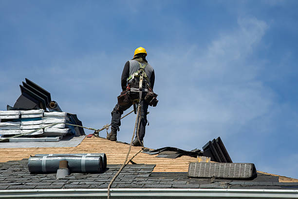 Professional Roofing technician working in Enka, NC